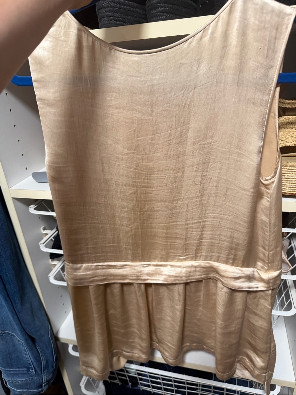 Theory Cream Satin Ruffle Camisole - Picture 4 of 4